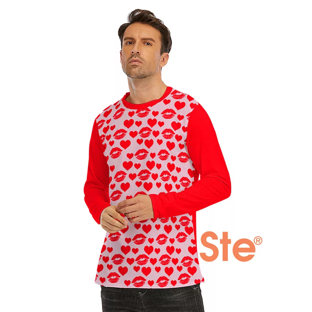 Love Heart Valentine Day Costume Long Sleeve T-Shirt Love Heart Valentine Day Costume Long Sleeve T-Shirt