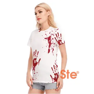 Blood Splatter Women Halloween T-Shirt
