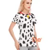Dog Dalmatian Costume Red Collar All Over Women Short Sleeve T-Shirt