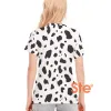 Dog Dalmatian Costume Red Collar All Over Women Short Sleeve T-Shirt